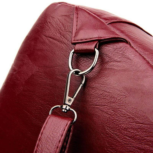 Marzen Anti-Theft Women’s Leather Backpack – Genuine Sheepskin Softback Bag with Secure Back Zipper