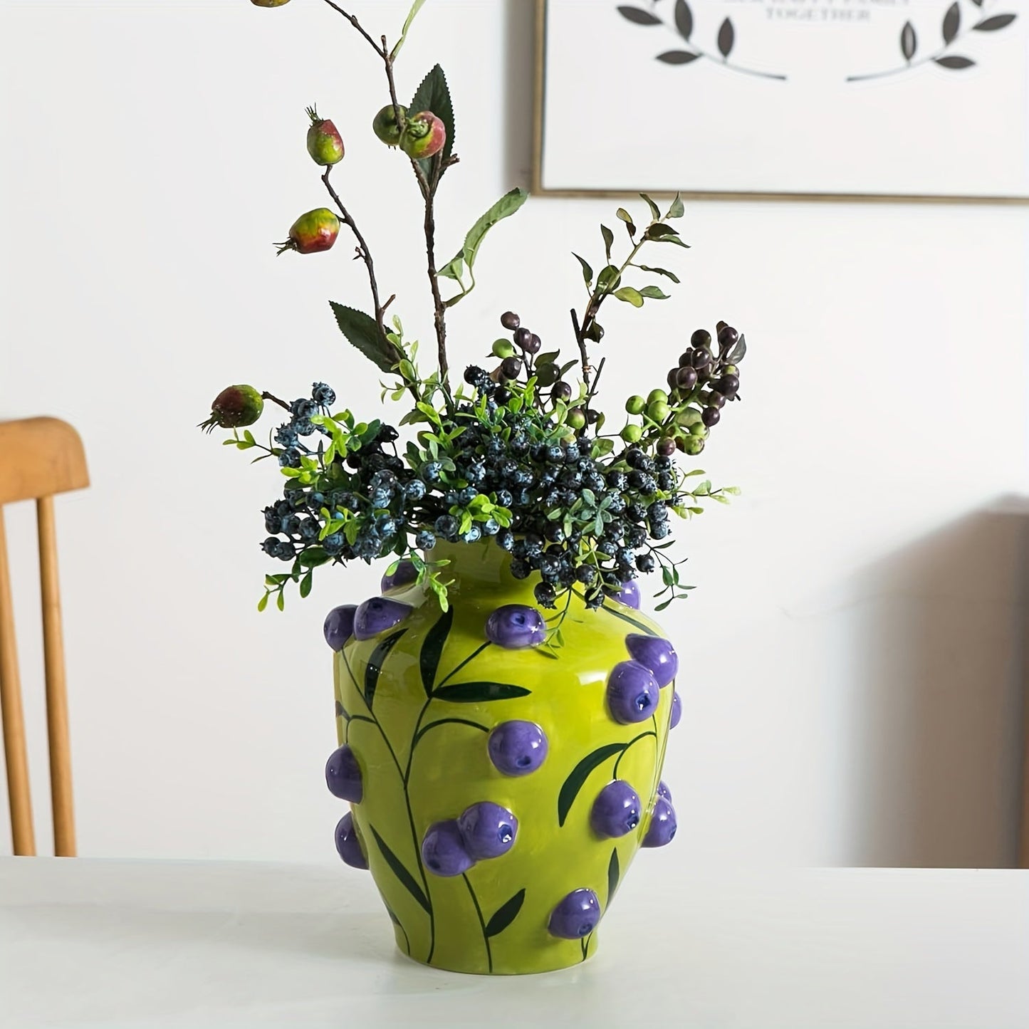 Tropical Handmade Vase – Vibrant Decorative Accent for Home & Office