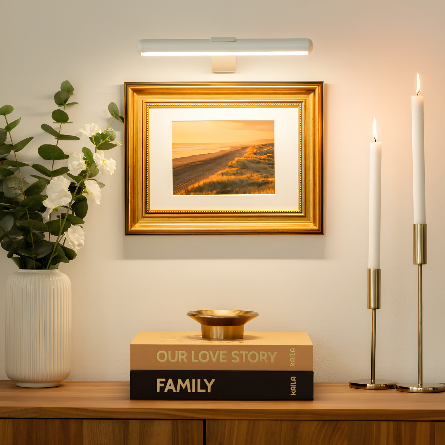 ArtGlow Wireless LED Picture Light – Rechargeable Wall Lamp with Remote & Adjustable Dimming