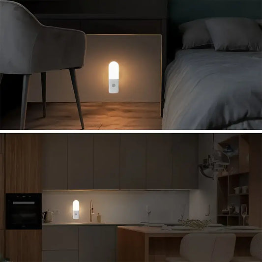 Smart Motion Sensor Night Light – 3-in-1 Rechargeable Wall & Torch Light