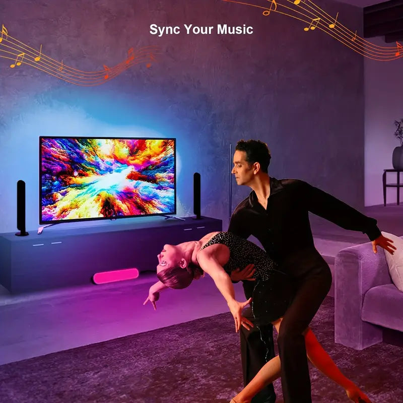 Smart RGBIC LED Light Bar Set – Sync Lights with Music for TV, Gaming & Ambience