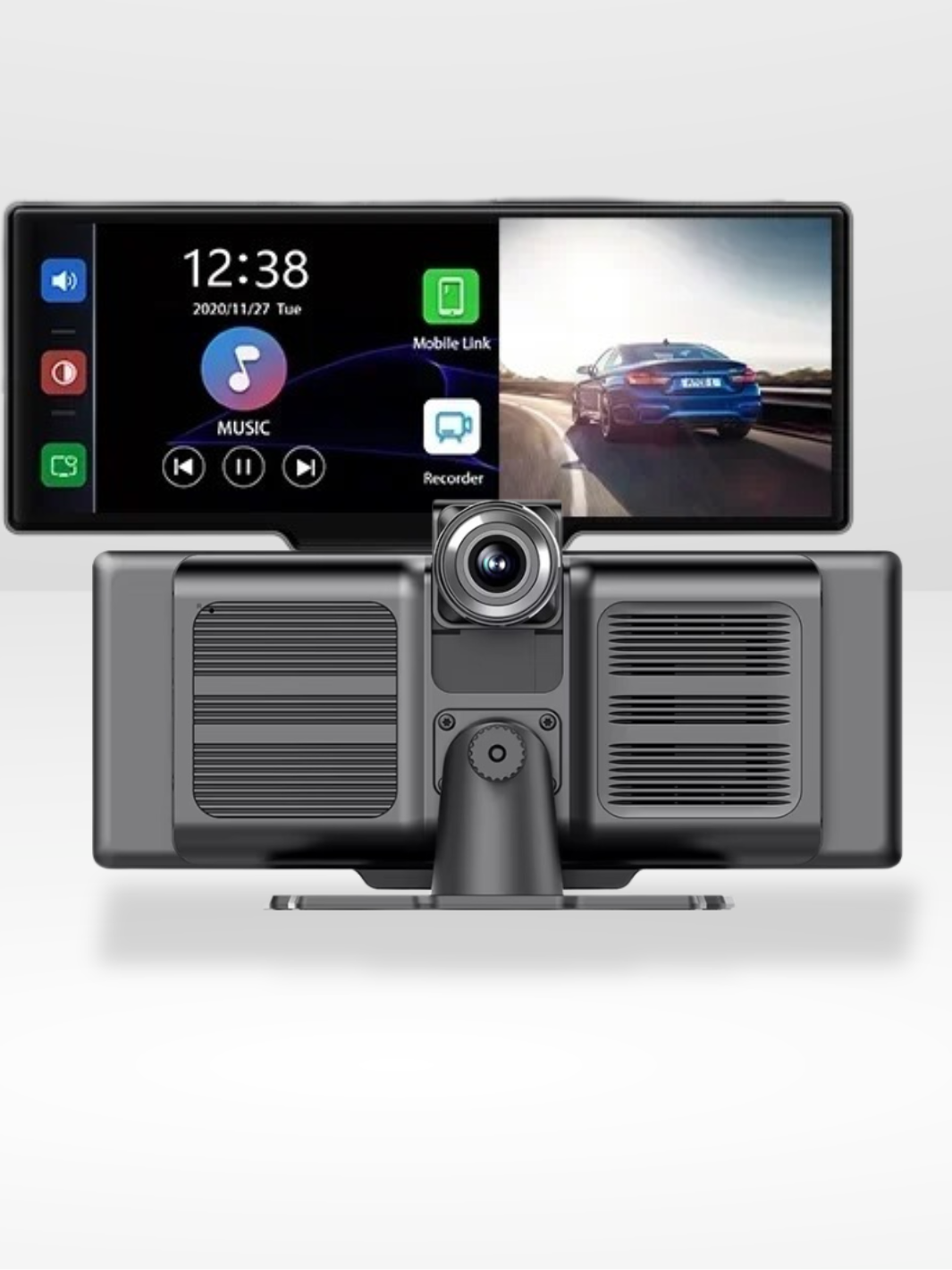 Wireless CarPlay Screen with Built-in 4K Dashcam & Optional Rear Camera – 10.26" IPS Display