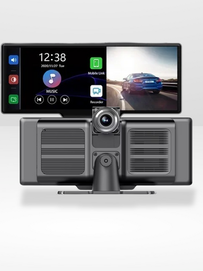 Wireless CarPlay Screen with Built-in 4K Dashcam & Optional Rear Camera – 10.26" IPS Display