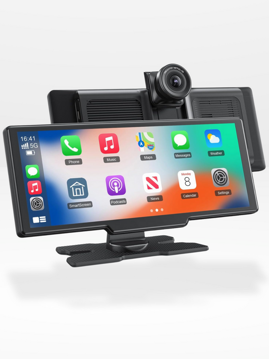 Wireless CarPlay Screen with Built-in 4K Dashcam & Optional Rear Camera – 10.26" IPS Display