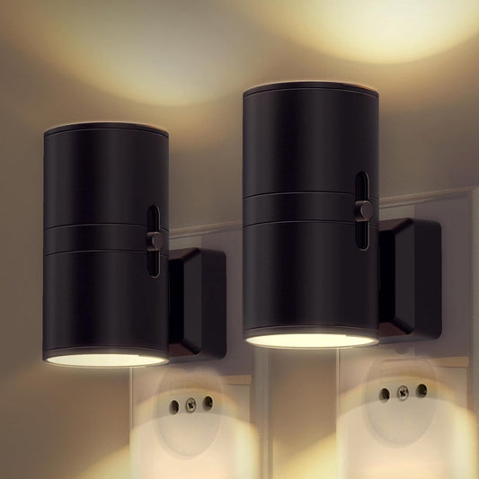 Luxury Plug-In Ambient Night Light – Dimmable LED Wall Light with Sensor (3000K Warm Glow)