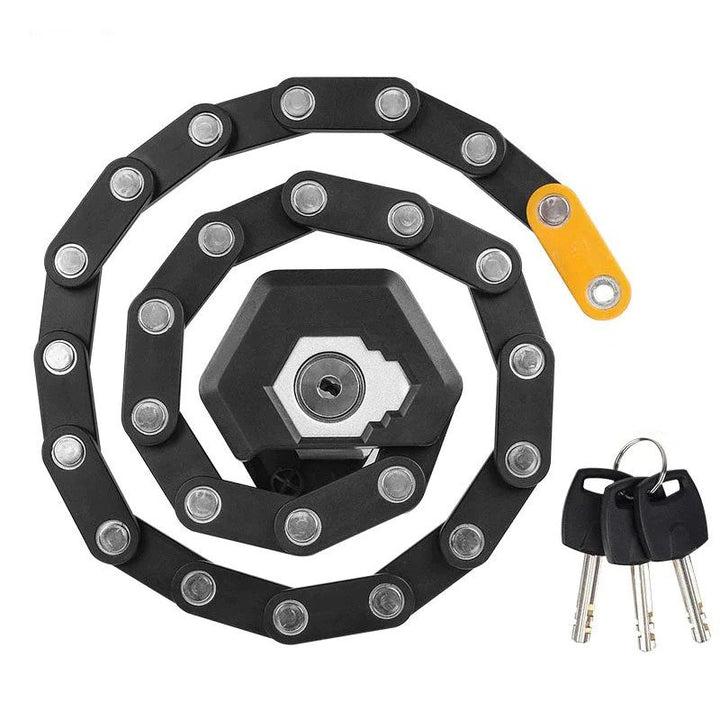 SafeRide Foldable Heavy-Duty Anti-Theft Bike Lock – Ultra Strong Security Chain