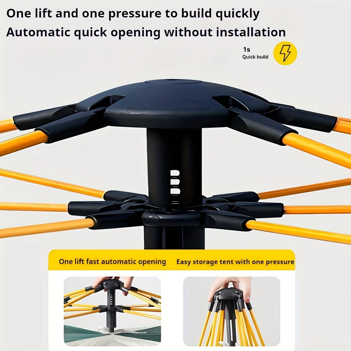 QuickCamp 4-Person Pop-Up Tent with UV Protection – Instant Setup Camping Shelter