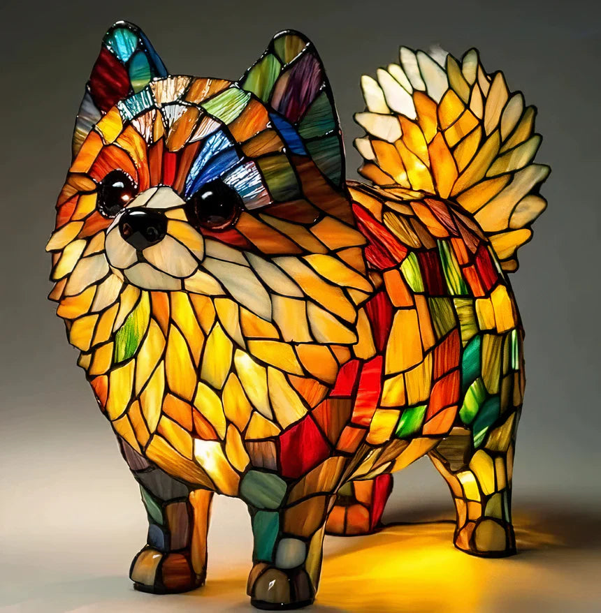 GlowPaw Dog Tribute Lamp – Handmade Acrylic Night Light for Dog Lovers (USB Powered)