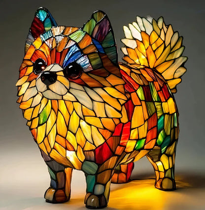 GlowPaw Dog Tribute Lamp – Handmade Acrylic Night Light for Dog Lovers (USB Powered)