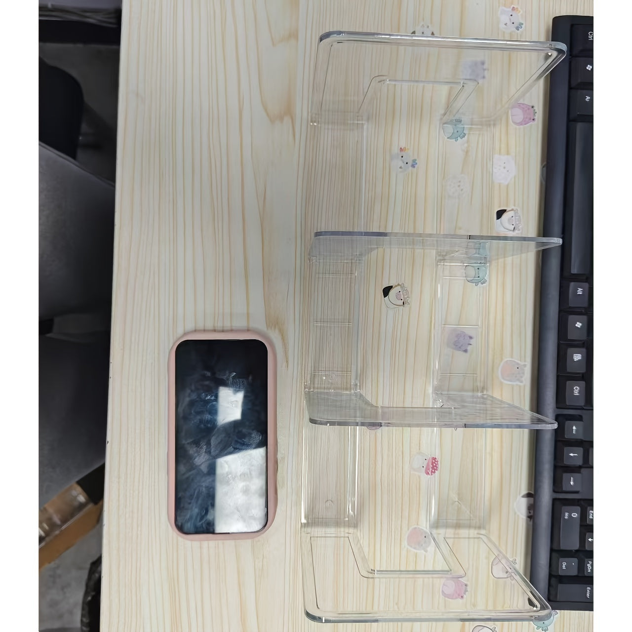 3-Tier Handbag & Accessory Storage Organiser – Durable ABS Plastic Shelf