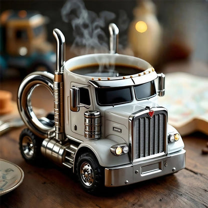 Luxury Ceramic Truck Coffee Mug – Handcrafted Driver Gift | 12–16oz in 6 Colours