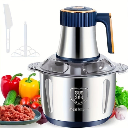 Stainless Steel Food Processor – Powerful Meat Grinder & Vegetable Chopper (5L, 5000 RPM)