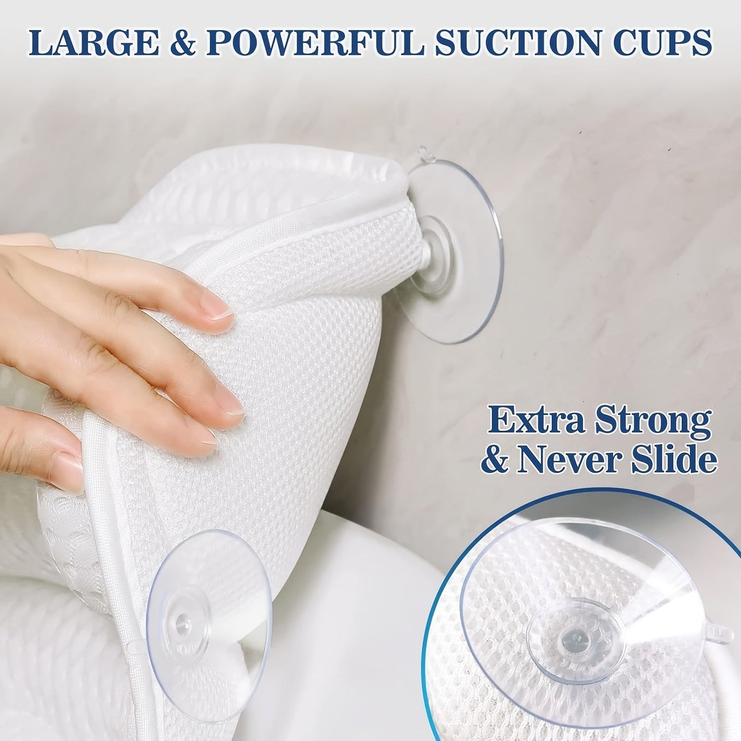 LuxieSpa 4D Luxury Bath Pillow – Breathable Neck & Back Support for Ultimate Relaxation