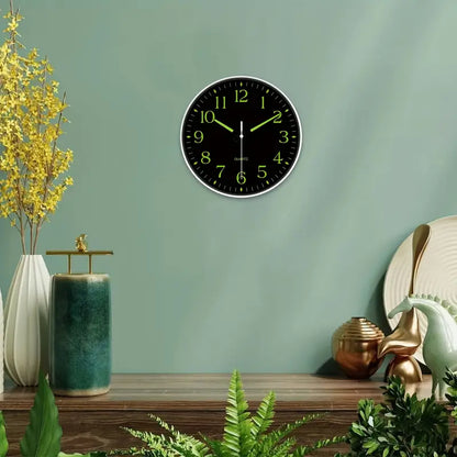 Silent Glow Wall Clock – 20.32cm Luminous Modern Wall Clock with Quartz Movement