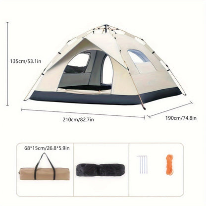 QuickCamp 4-Person Pop-Up Tent with UV Protection – Instant Setup Camping Shelter