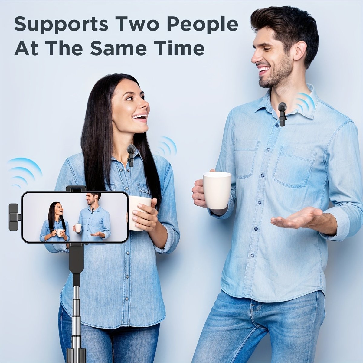 Wireless Lavalier Microphone for Smartphone & Laptop – Clip-On Mic for Vlogging, Streaming & Interviews