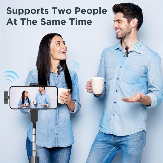 Wireless Lavalier Microphone for Smartphone & Laptop – Clip-On Mic for Vlogging, Streaming & Interviews