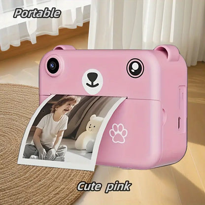 SnapKid Instant Print Camera for Kids – 1080P HD Photo & Video with Printing Paper & USB Charger