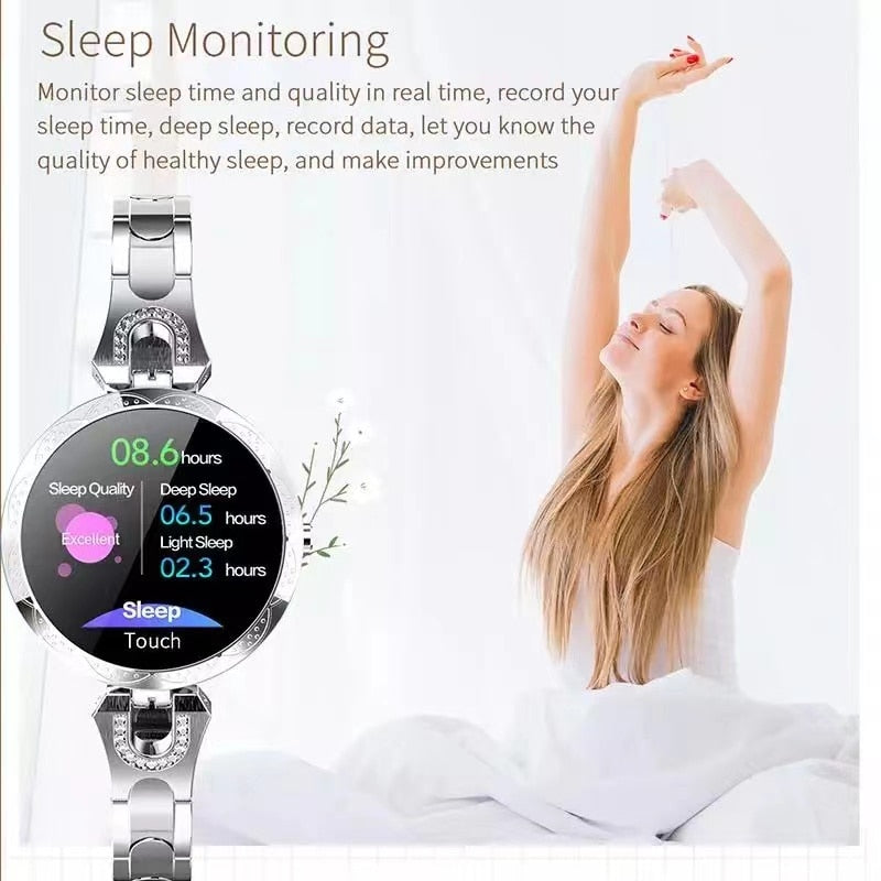 AquaFit Women’s Waterproof Fitness Smartwatch