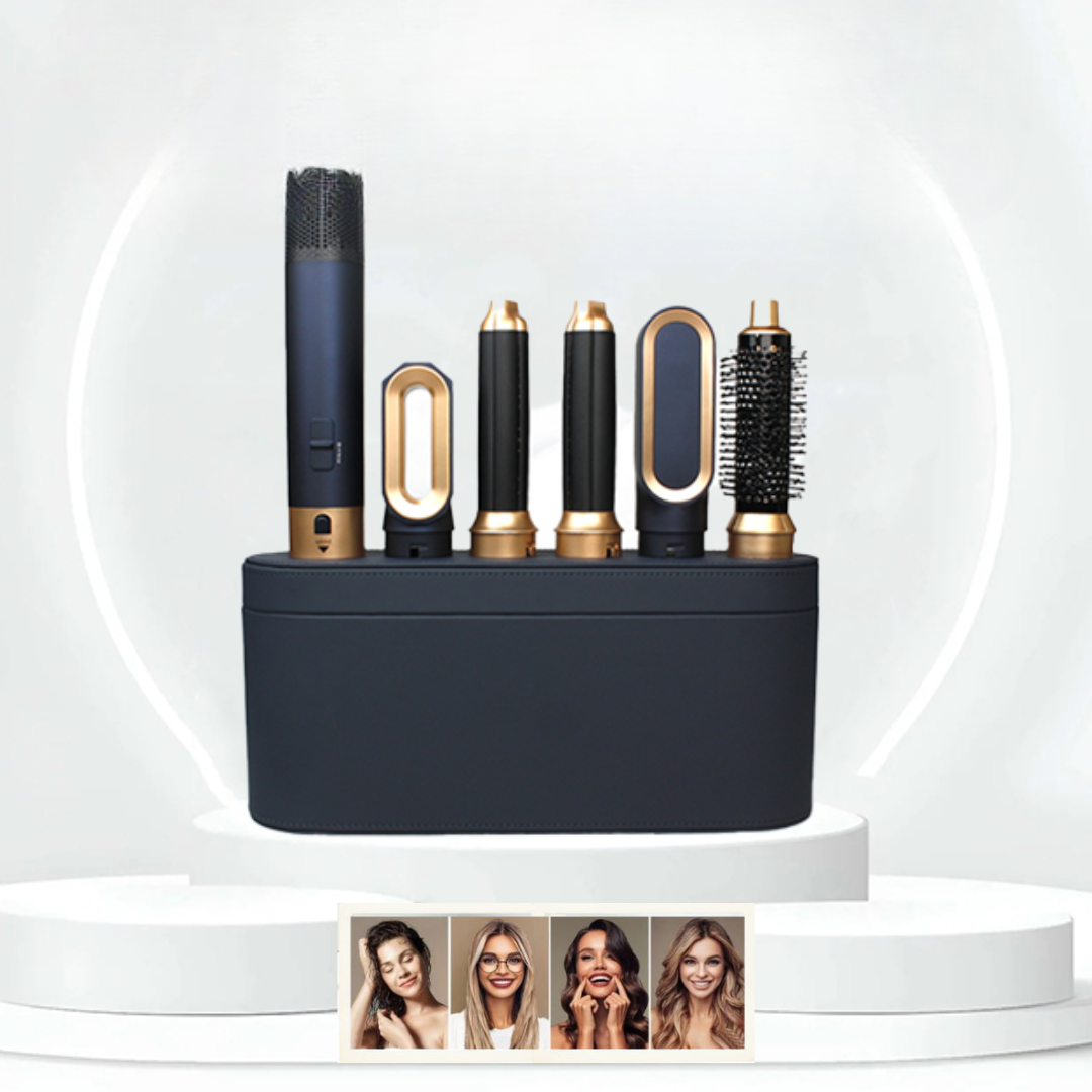 Glossify 5-in-1 Hair Styler | 1000W Hot Air Brush with Ionic Technology