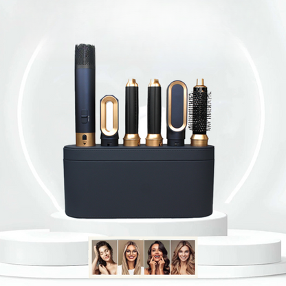 Glossify 5-in-1 Hair Styler | 1000W Hot Air Brush with Ionic Technology