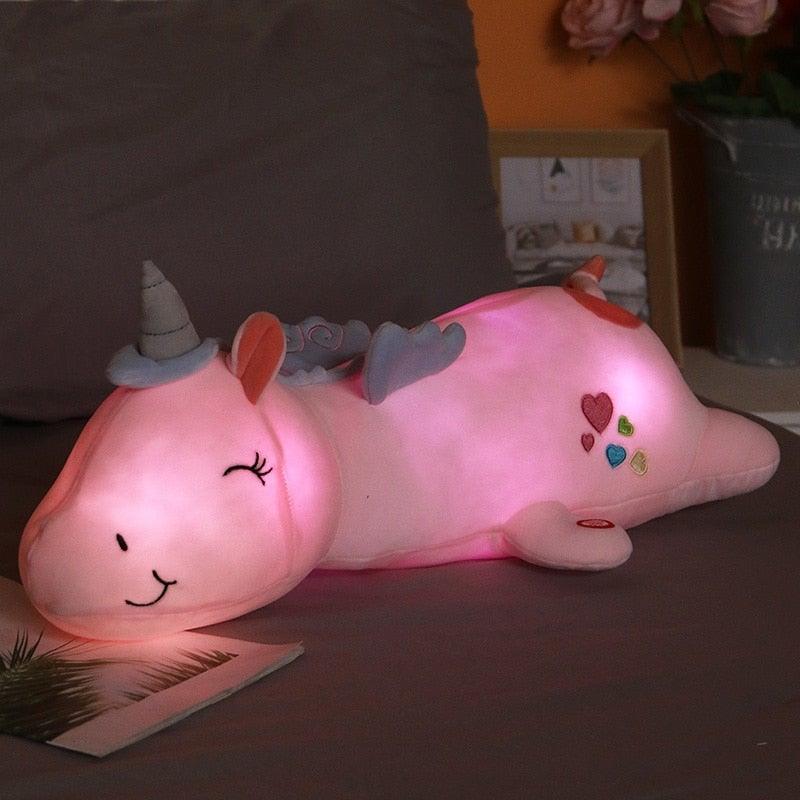Glowing Light Unicorn – Soft Plush Night Companion Toy for Kids