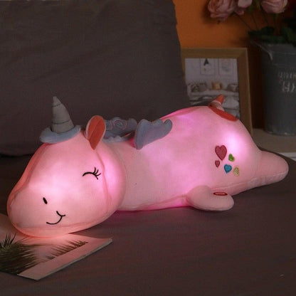 Glowing Light Unicorn – Soft Plush Night Companion Toy for Kids