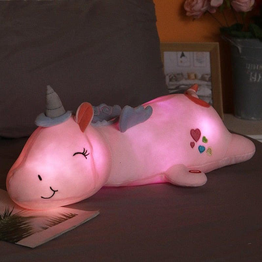 Glowing Light Unicorn – Soft Plush Night Companion Toy for Kids
