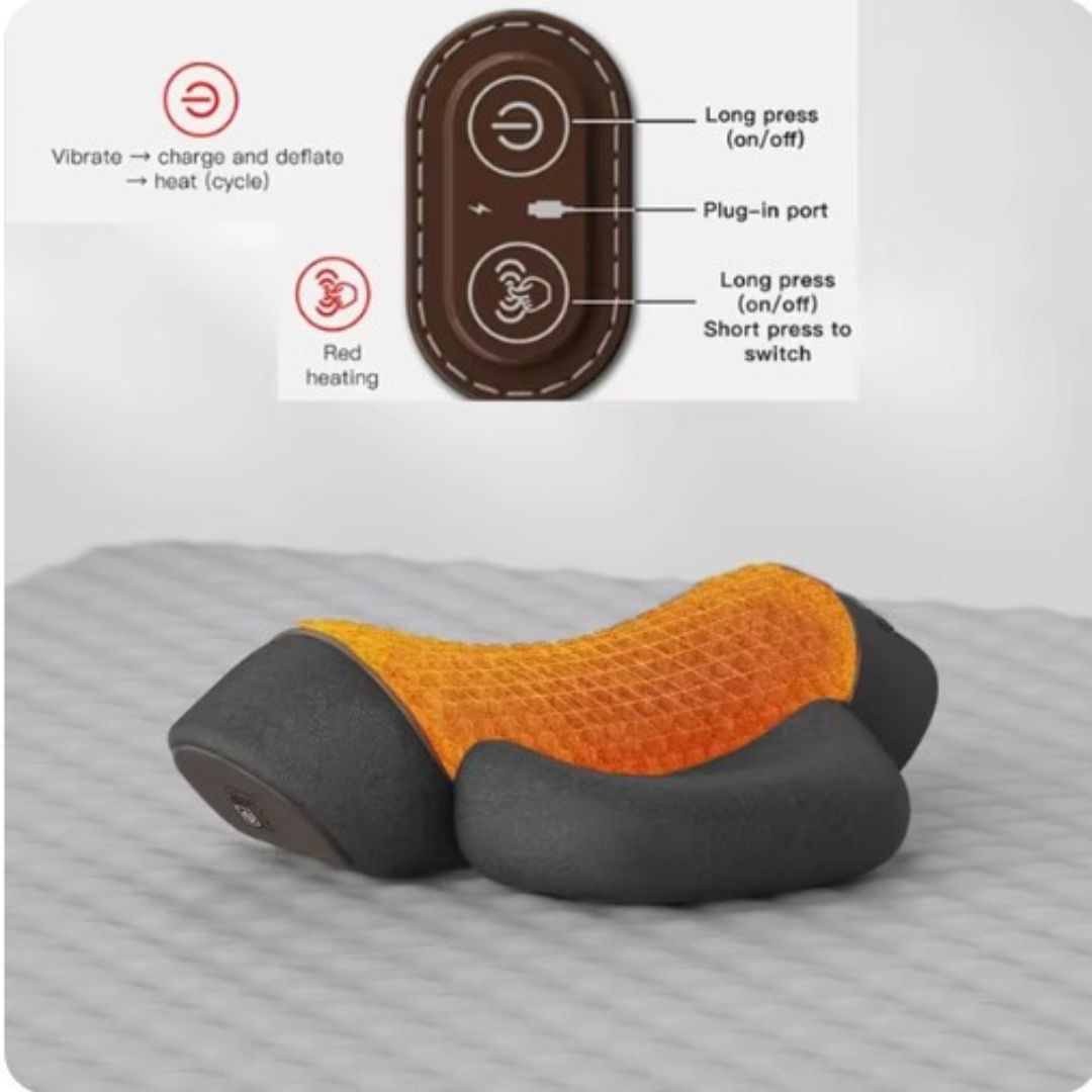 NeckEase Orthopedic Therapy Pillow – Memory Foam Neck & Spine Support for Pain Relief & Better Sleep