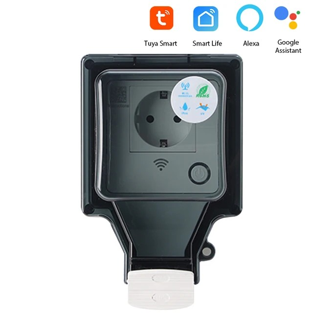 Voltura Smart Outdoor WiFi Plug – IP66 Waterproof Socket with App & Voice Control