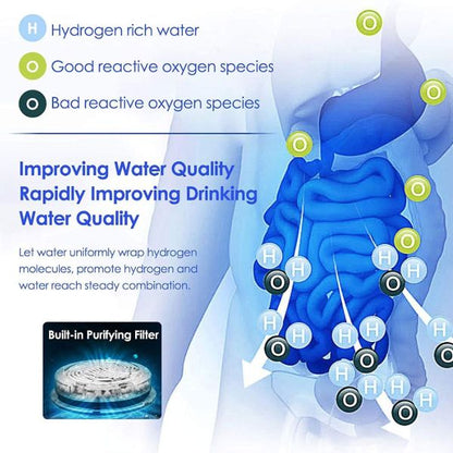 Electric Hydrogen Water Purifier – Water Ioniser with Alkaline pH Boost (Adjustable Timer)