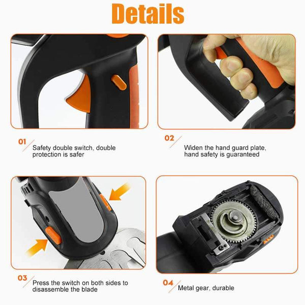 4-in-1 Electric Hedge Trimmer with Extendable Telescopic Pole – Multifunction Garden Tool for Shrubs, Grass & Branches