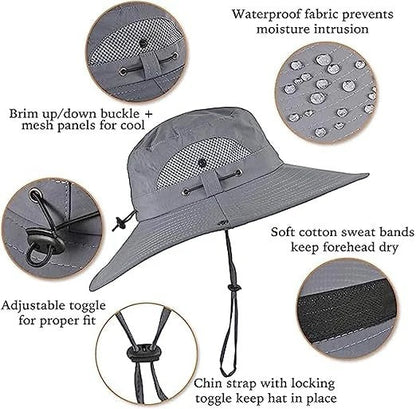 Lightweight Breathable Cooling Sun Hat for Men with Dual Fan & Solar Power