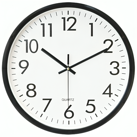 Timeless Elegant Atomic Wall Clock – Precision Timekeeping, Indoor & Outdoor Use, 34cm