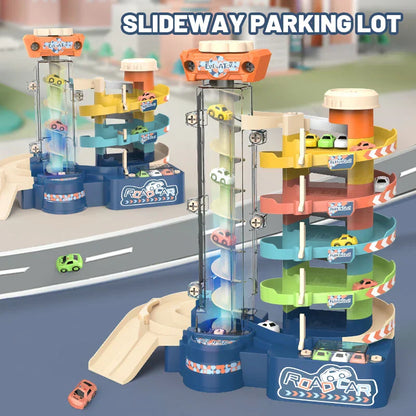 Adventure Parking Garage Playset – Multi-Level Car Toy with Slide for Kids