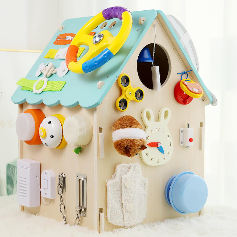 SkillHouse – Wooden Montessori Busy House for Toddlers | Sensory & Motor Skills Toy