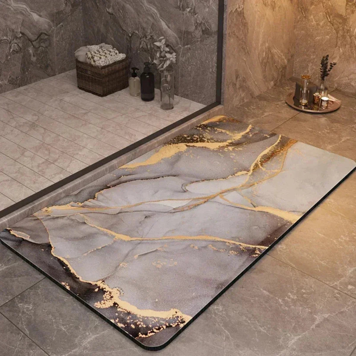 AquaLuxe – Quick-Dry Bathroom Mat
