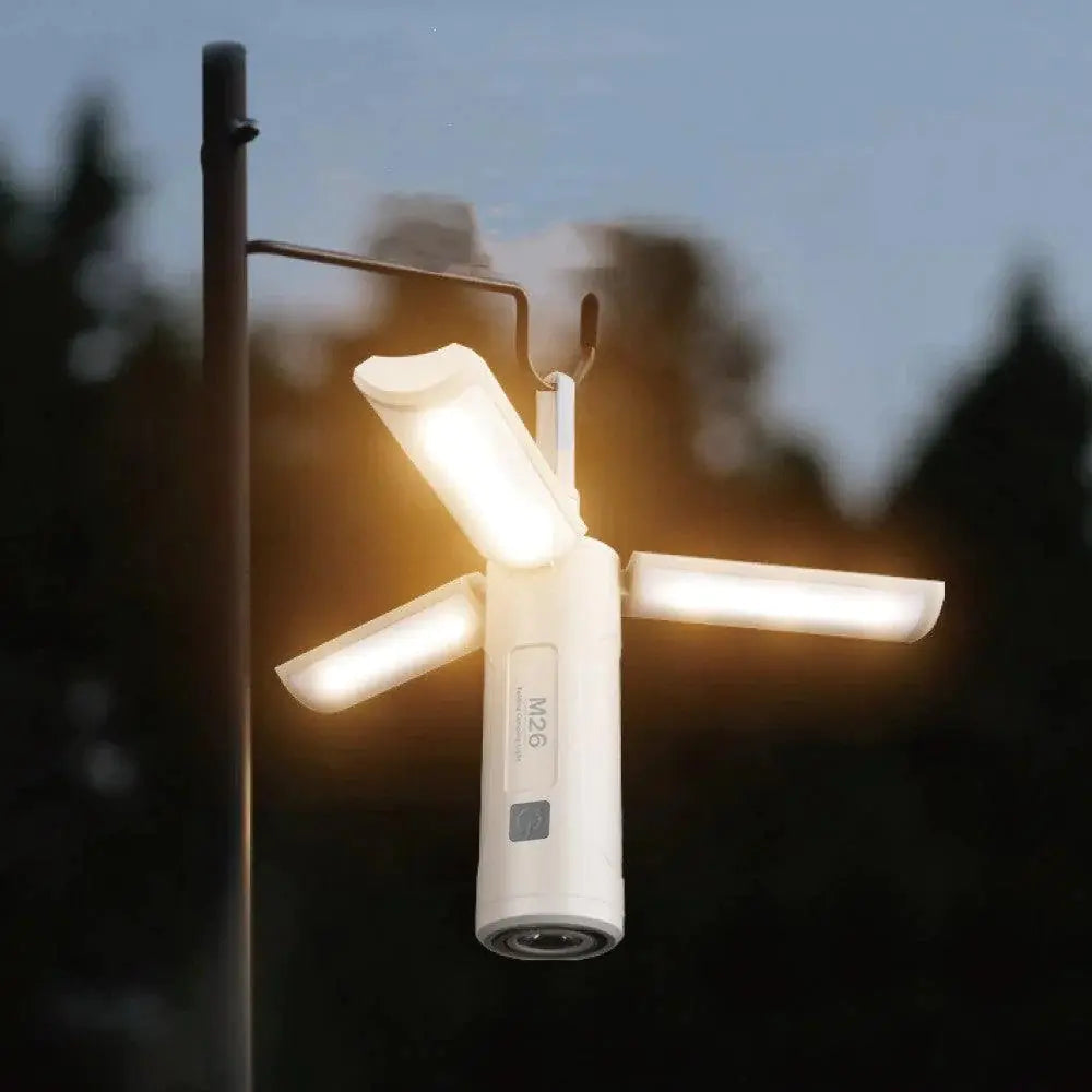 All-in-One Camping Lamp | Rechargeable Outdoor Light with Adjustable Brightness & Long Battery Life