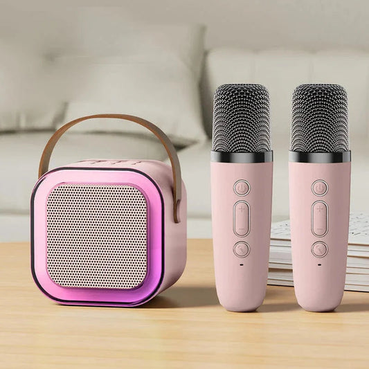 Karaoke Set – Wireless Microphones with Portable Bluetooth Speaker