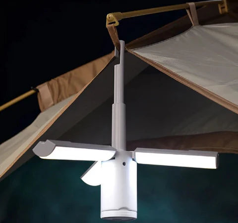 All-in-One Camping Lamp | Rechargeable Outdoor Light with Adjustable Brightness & Long Battery Life