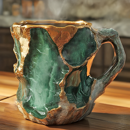 GemCup Crystal Coffee Mug – Elegant 300ml Mineral-Inspired Glass Cup
