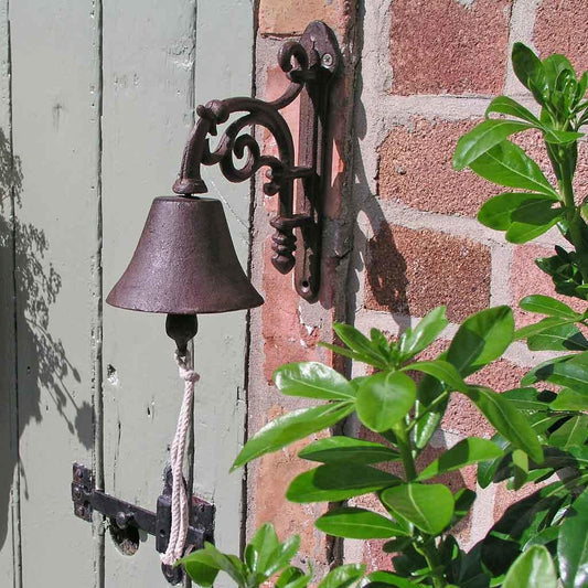 Vintage Cast Iron Doorbell – Classic Decorative Front Door Bell for Cottage & Farmhouse Entryways