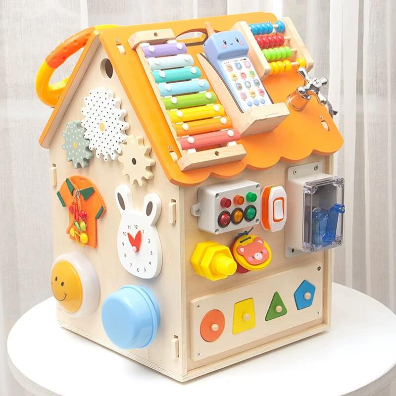 SkillHouse – Wooden Montessori Busy House for Toddlers | Sensory & Motor Skills Toy