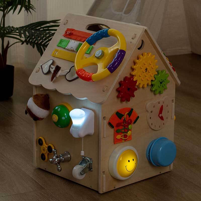 SkillHouse – Wooden Montessori Busy House for Toddlers | Sensory & Motor Skills Toy