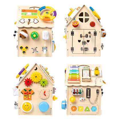 SkillHouse – Wooden Montessori Busy House for Toddlers | Sensory & Motor Skills Toy