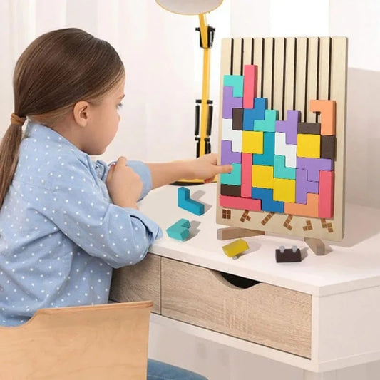 ThinkWood Wooden Puzzle Game – Montessori Educational Toy for Kids