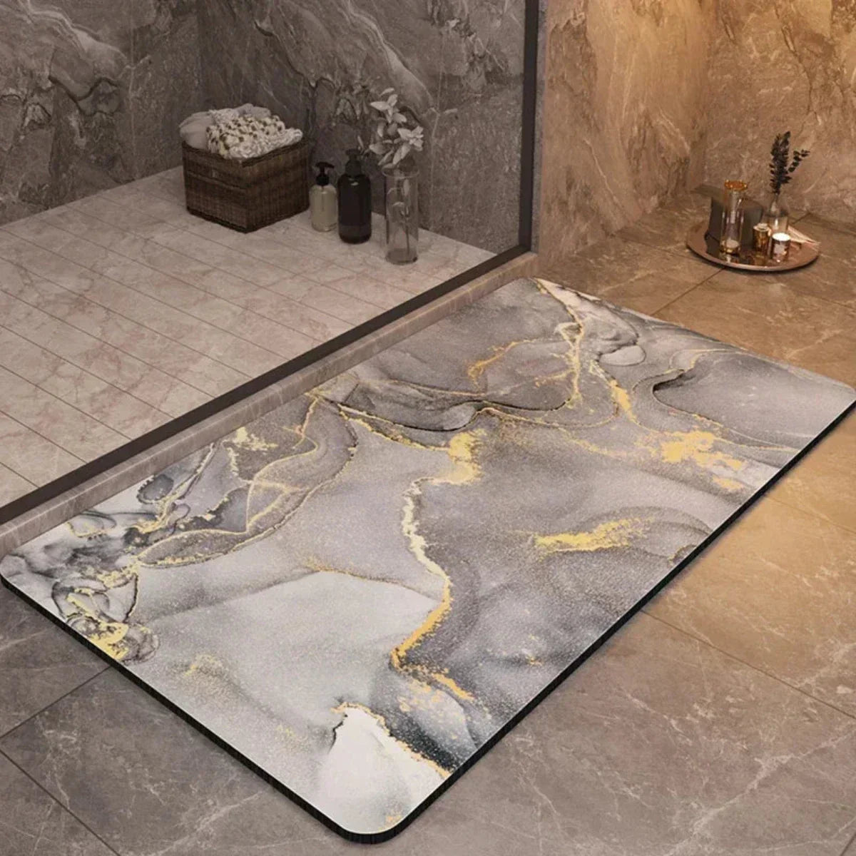 AquaLuxe – Quick-Dry Bathroom Mat