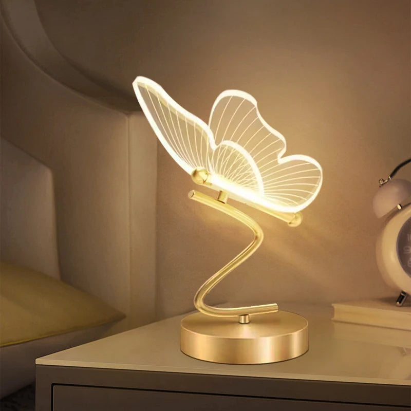 Luxury Butterfly Table Lamp – Elegant LED Mood Lighting for Home & Office
