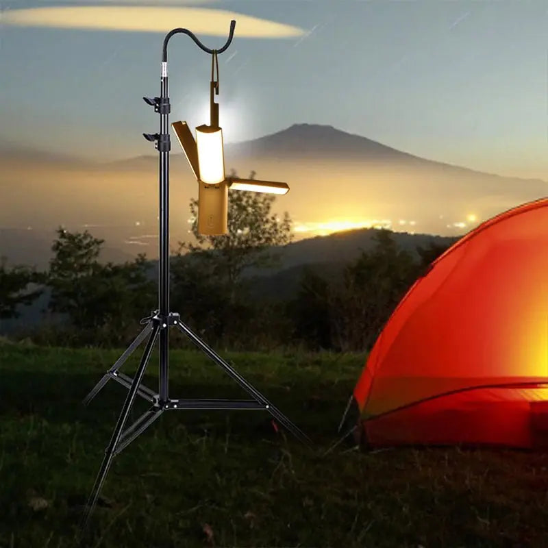 All-in-One Camping Lamp | Rechargeable Outdoor Light with Adjustable Brightness & Long Battery Life
