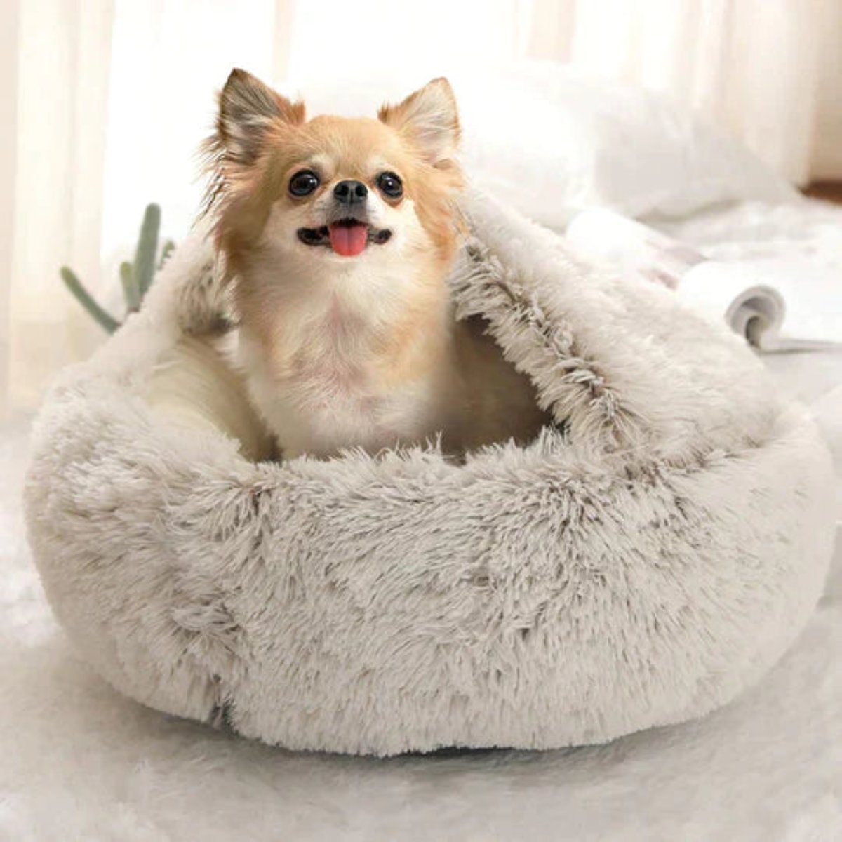Cozy Cave Pet Bed | Calming & Comfortable Dog Bed for Deep Relaxation